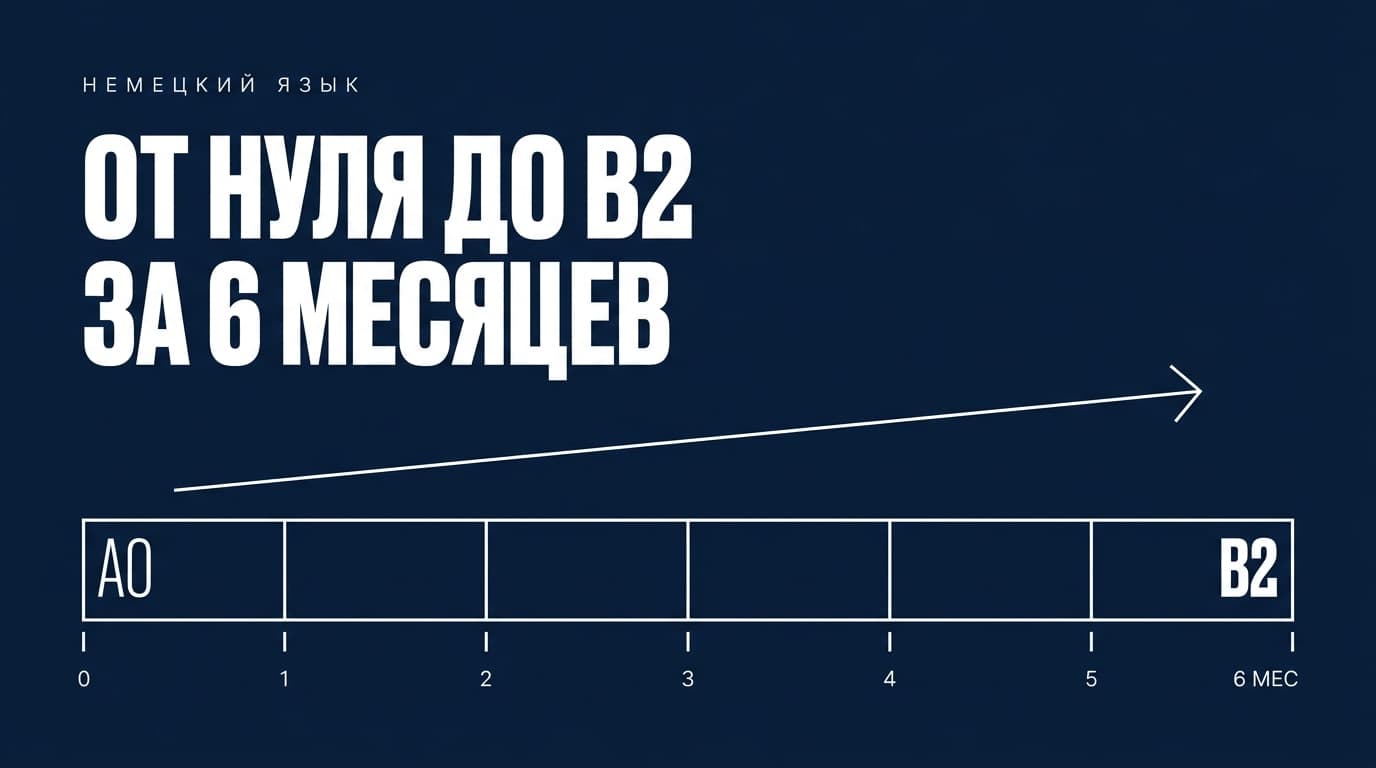 Изучение немецкого языка: от нуля до B2 за 6 месяцев — реальный план